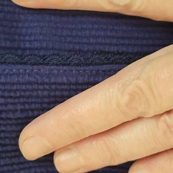 Maeve Ruffled Ottomon Mini Dress XL Ribbed Knit V-Neck Sleeveless Anthropology - Picture 8 of 8